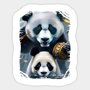 Panda Family Sticker